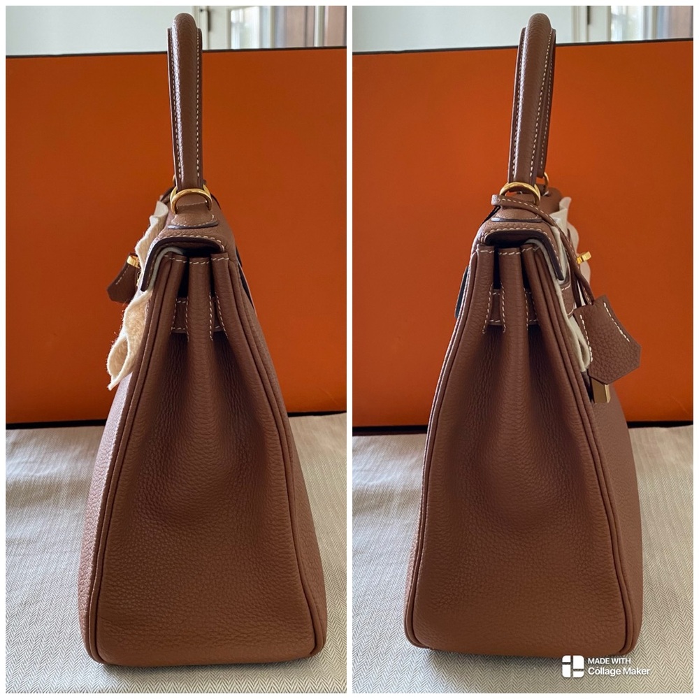 Hermes Kelly Retourne 32 Gold Togo Leather with Gold Hardware 2018 - Picture 6 of 16